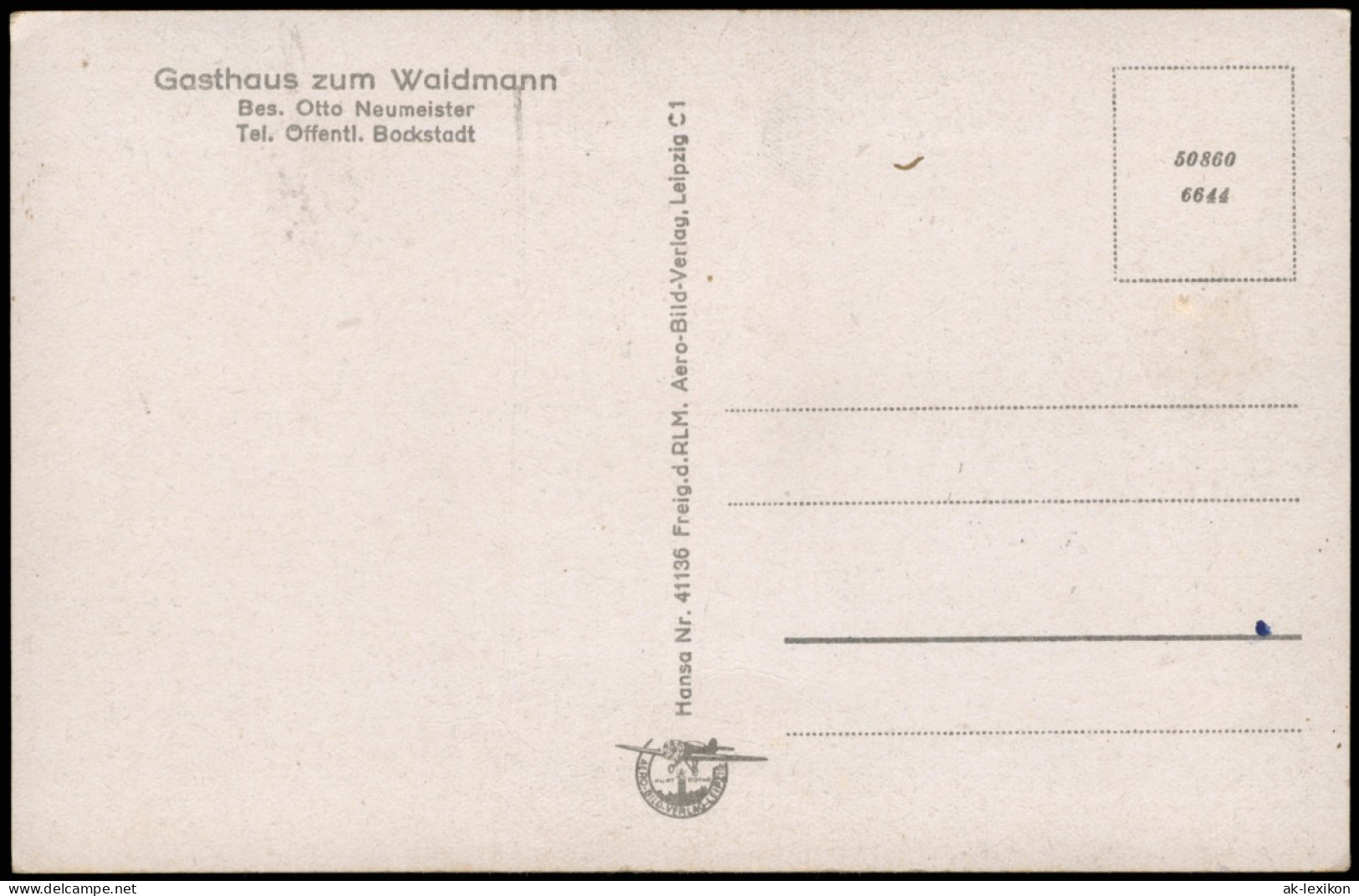 Ansichtskarte Bockstadt-Eisfeld Luftbild Gasthaus Zum Waldmann 1934 - Other & Unclassified