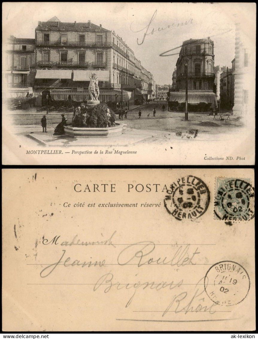 CPA Montpellier Perspective De La Rue Maguelonne 1902 - Montpellier