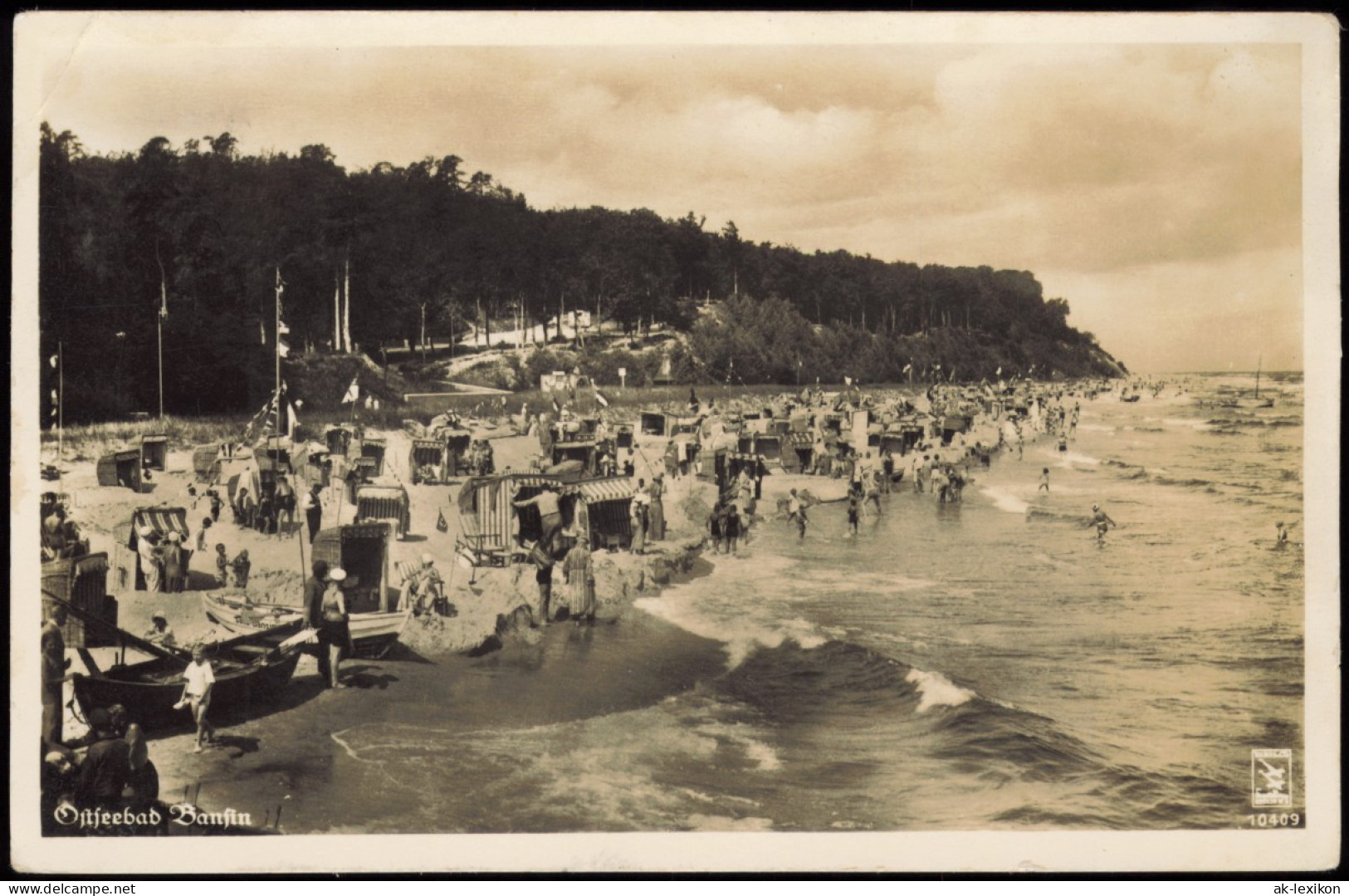 Ansichtskarte Bansin-Heringsdorf Usedom Strandleben 1937 - Sonstige & Ohne Zuordnung