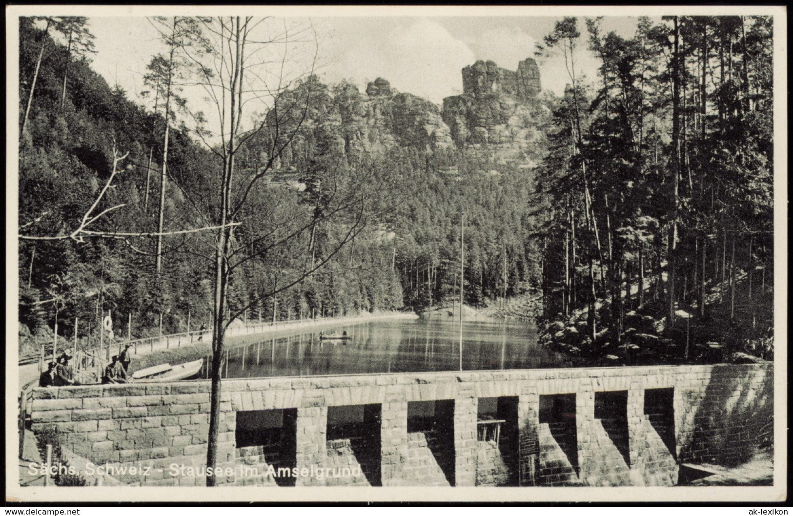 Ansichtskarte Rathewalde Amselgrund, Stausee 1937 - Rathen