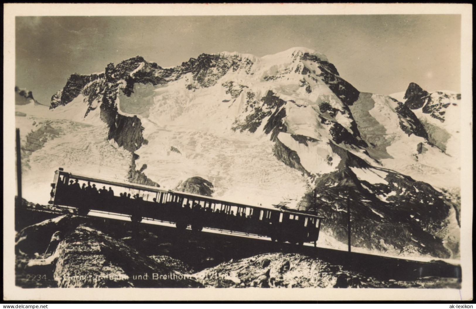 Ansichtskarte Zermatt Breithron, Bahn - Fotokarte 1929 - Autres & Non Classés