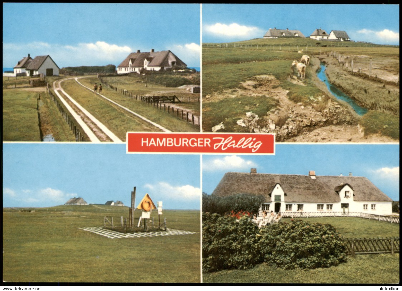 Hamburger Hallig Hamburger Hallig - 4 Bild Häuser, Rettungsstelle 1993 - Other & Unclassified