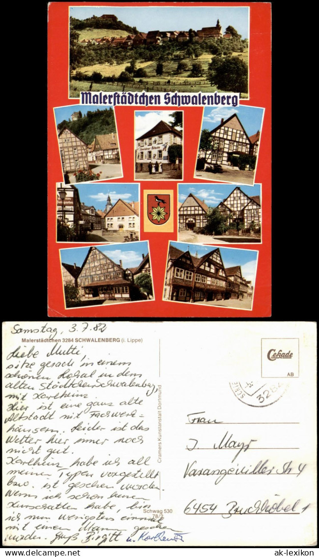 Schwalenberg-Schieder-Schwalenberg Mehrbild-Karte: Fachwerkhäuser 1982 - Other & Unclassified