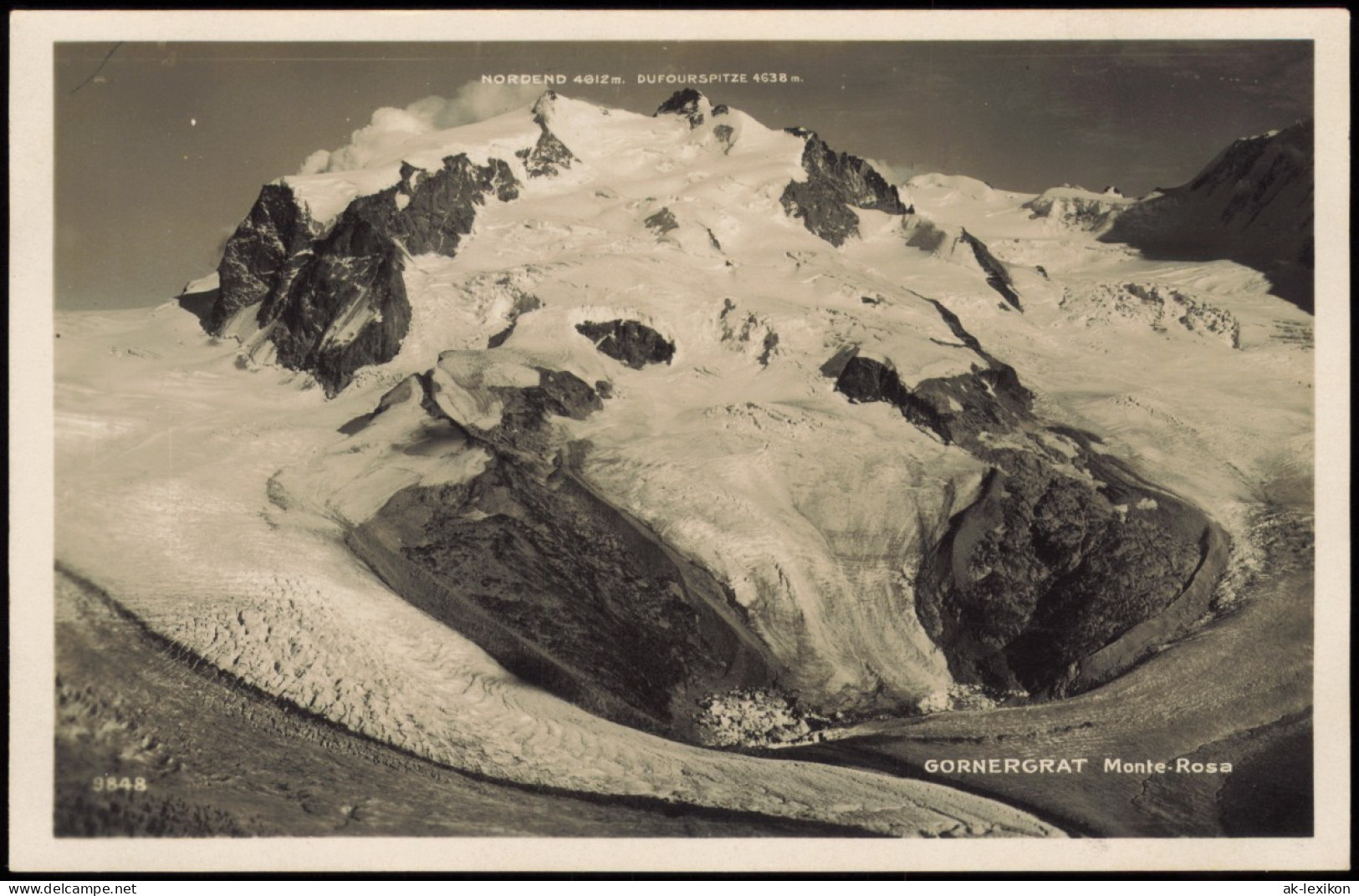 Ansichtskarte Zermatt GORNERGRAT Monte-Rosa Gletscher Glacier 1931 - Autres & Non Classés