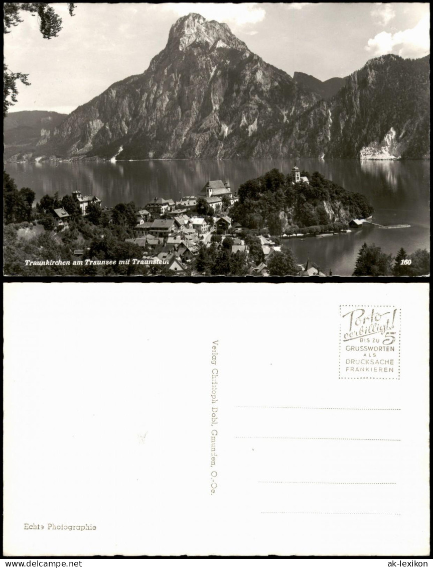 Ansichtskarte Traunkirchen Traunkirchen Am Traunsee Mit Traunstein 1960 - Otros & Sin Clasificación