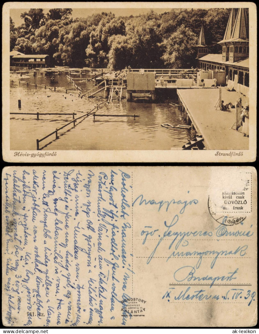 Postcard Hévíz-gyógyfürdő-Budapest Strandfürdő - Anlagen 1932 - Ungarn