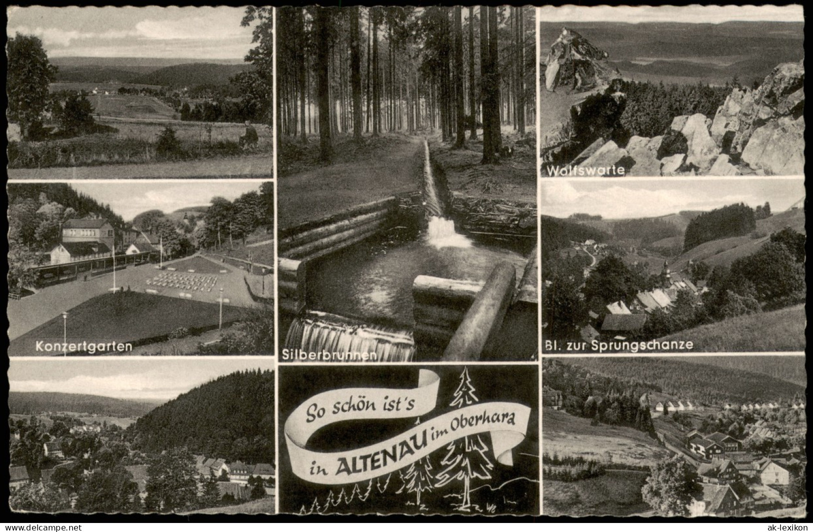 Altenau-Clausthal-Zellerfeld  Silberbrunnen, Wolfswarte Konzertgarten Uvm. 1963 - Altenau