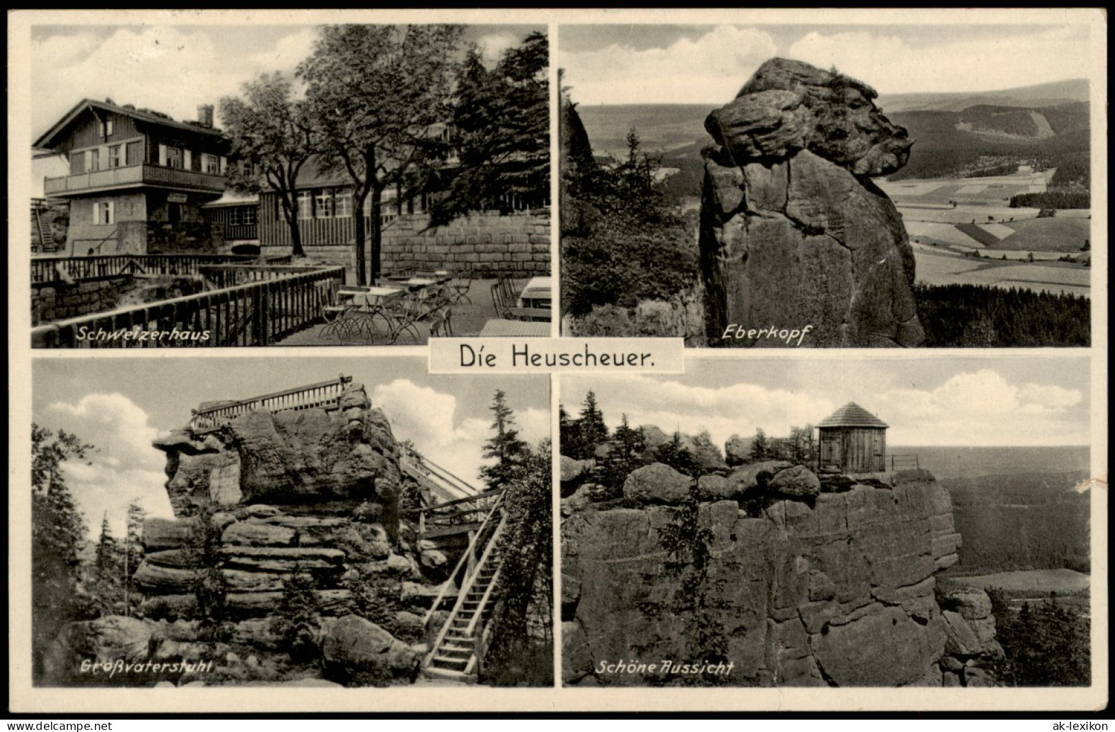 Postcard Karlsberg Karłów Heuscheuer 4 Bild: Schweizerhaus 1938 - Schlesien