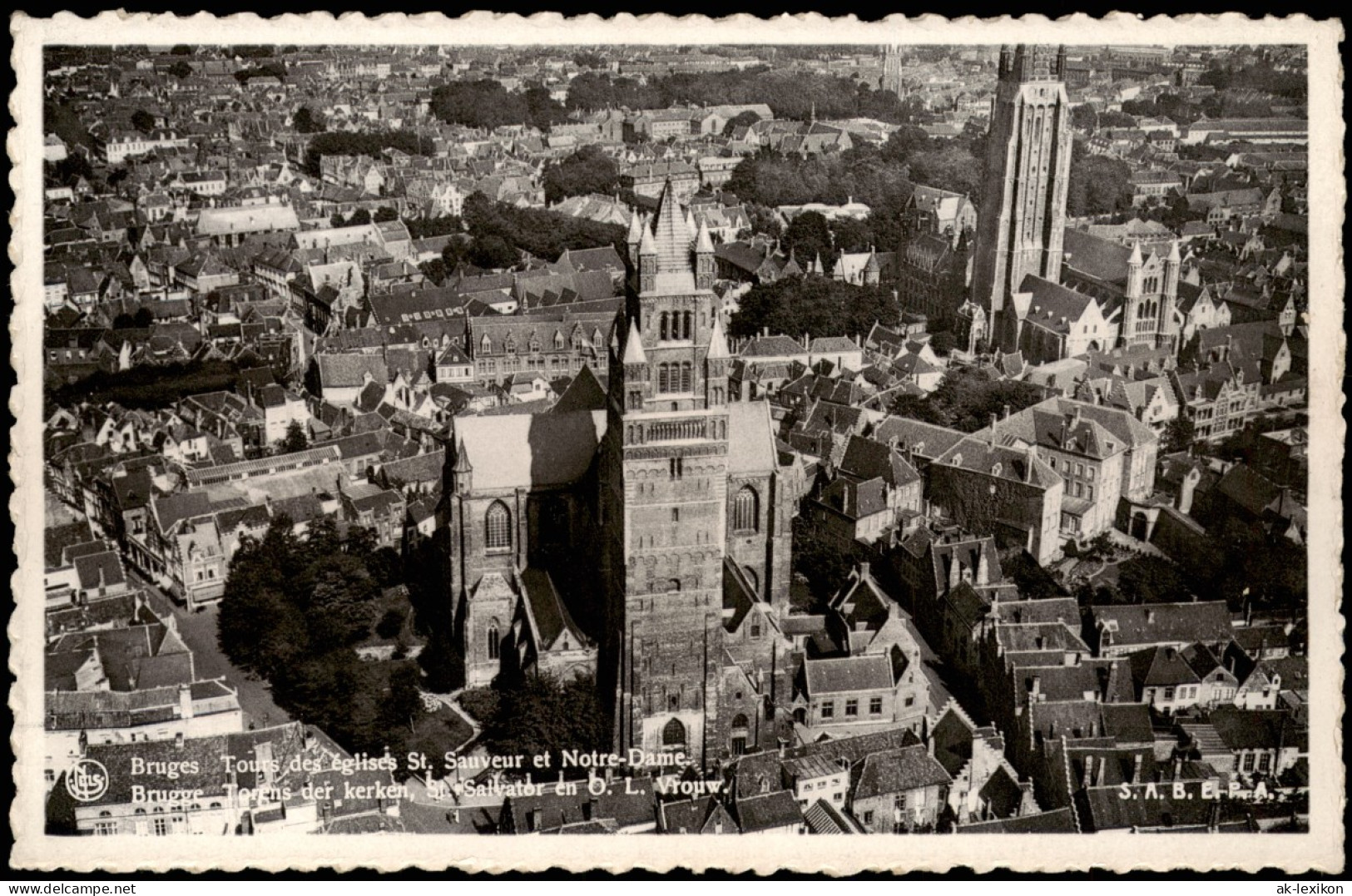 Postkaart Brügge Brugge | Bruges Luftbild 1932 - Sonstige & Ohne Zuordnung