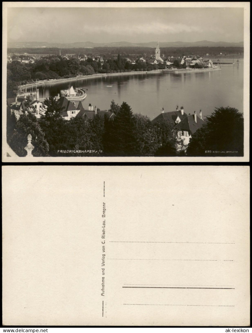 Ansichtskarte Friedrichshafen Stadt, Hafen - Gebirge 1932 - Friedrichshafen