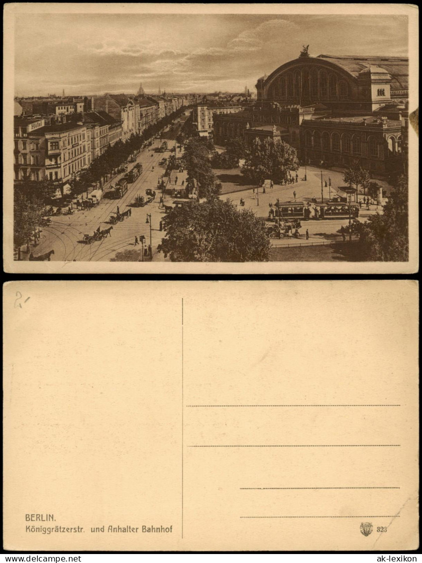 Ansichtskarte Kreuzberg-Berlin Königgrätzerstr. Und Anhalter Bahnhof 1924 - Kreuzberg