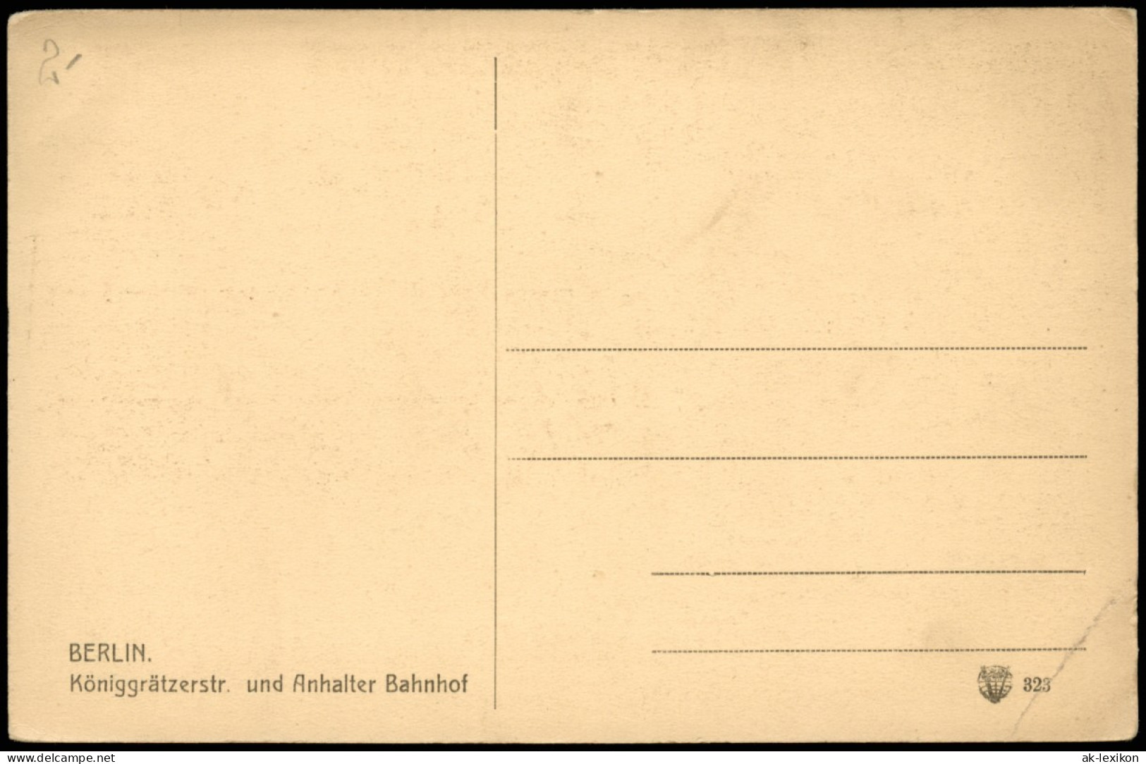 Ansichtskarte Kreuzberg-Berlin Königgrätzerstr. Und Anhalter Bahnhof 1924 - Kreuzberg