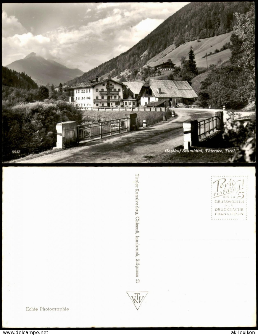 Ansichtskarte Thiersee Partie Am Gasthof Schmidtal, Tirol 1960 - Andere & Zonder Classificatie