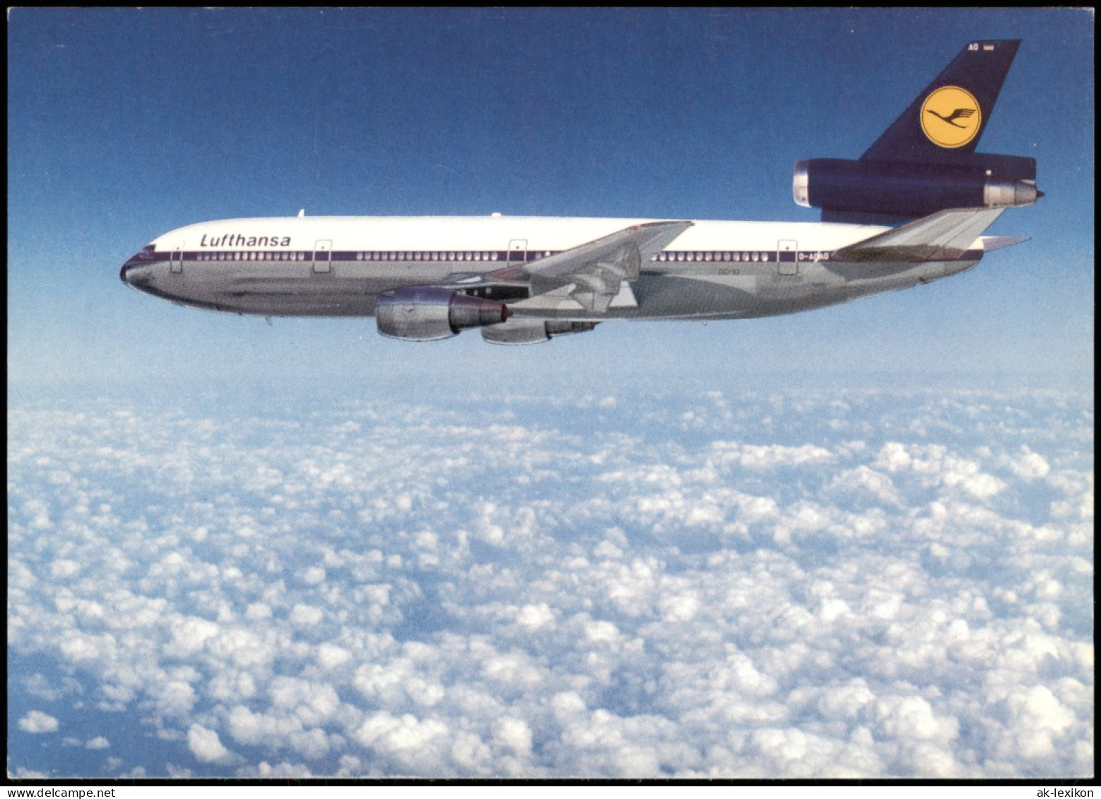 Ansichtskarte  McDonnell Douglas DC 10 Lufthansa Flugzeug Airplane Avion 1988 - 1946-....: Moderne