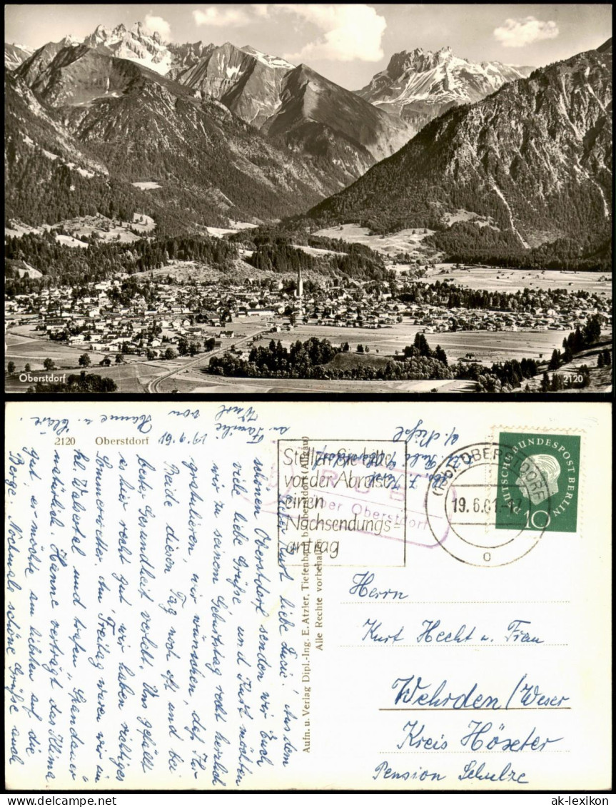 Oberstdorf (Allgäu) Panorama-Ansichten 1961 - Oberstdorf