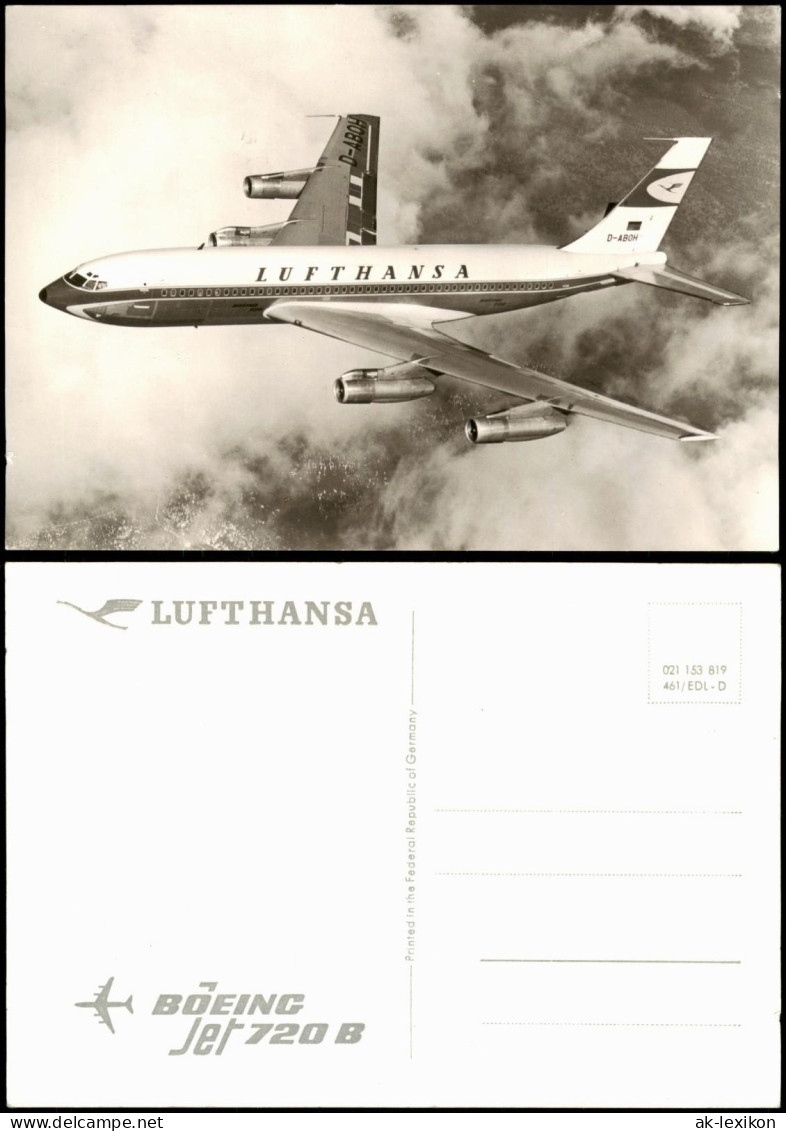 Ansichtskarte  LUFTHANSA Flugzeug Airplane Avion Jet 720 BOEING 1975 - 1946-....: Ere Moderne