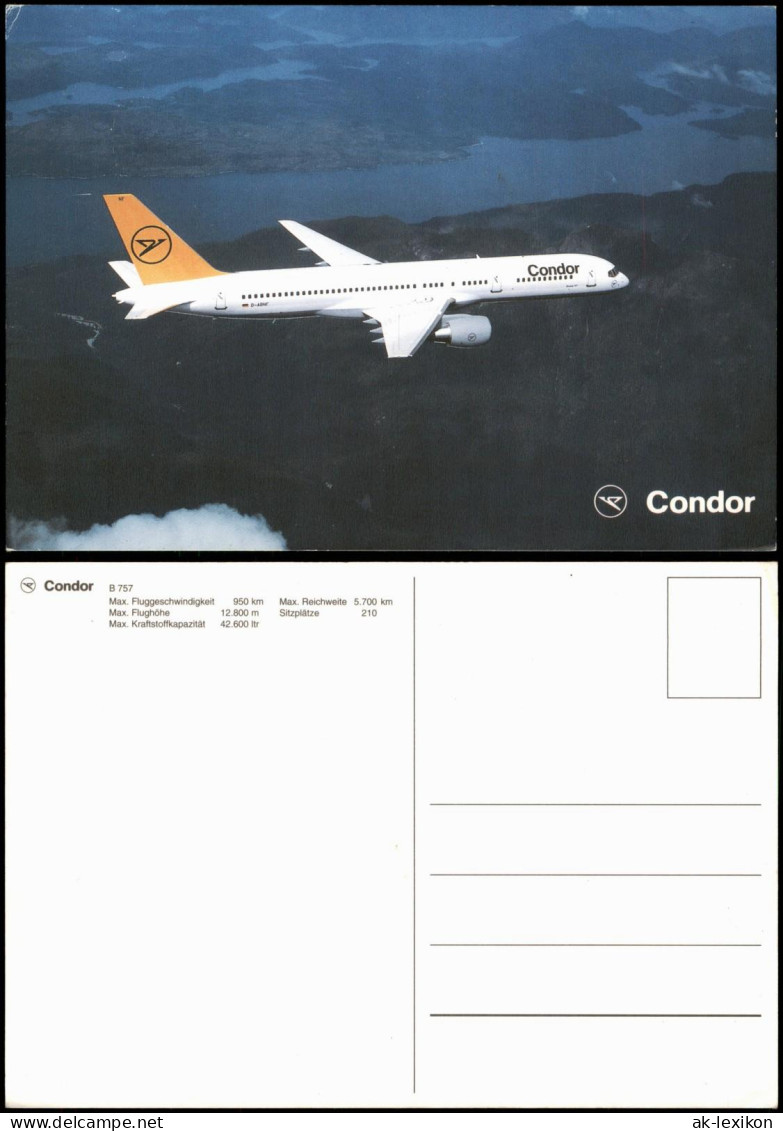 Ansichtskarte  Condor Boeing 757 Flugzeug Airplane Avion 1995 - 1946-....: Moderne