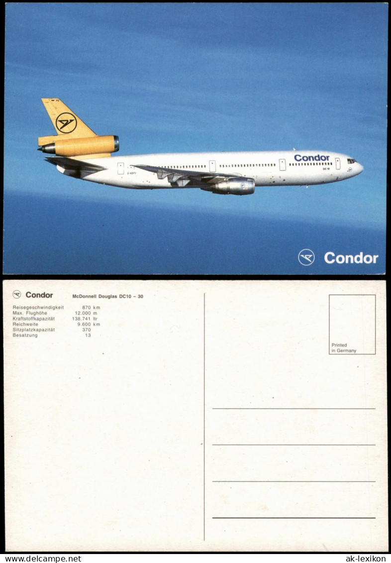 Ansichtskarte  Flugzeug Airplane Avion McDonnell Douglas DC10 - 30 1995 - 1946-....: Era Moderna