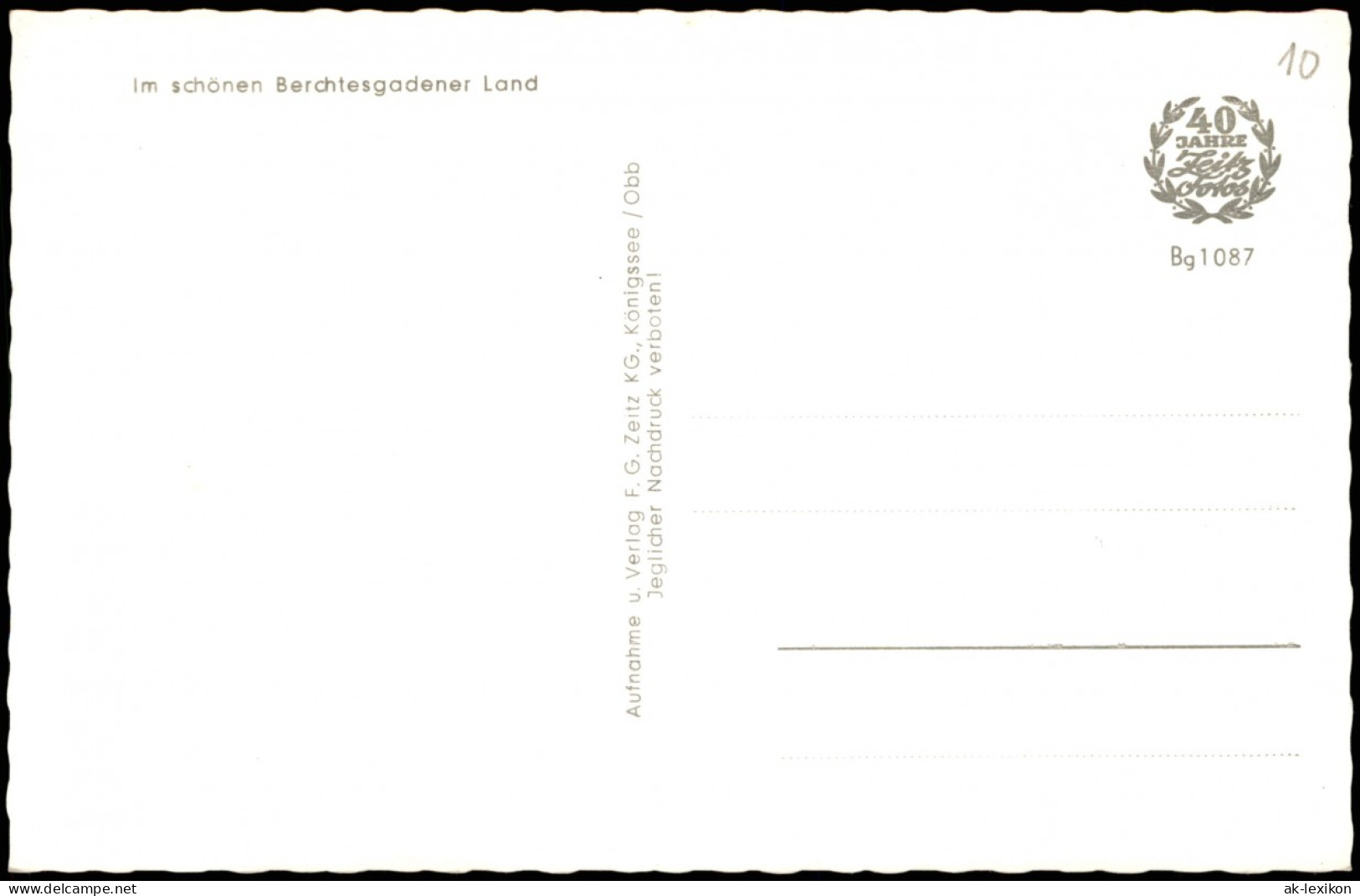 Ansichtskarte Berchtesgaden Wimbachklamm Umland-Ansicht 1960 - Berchtesgaden