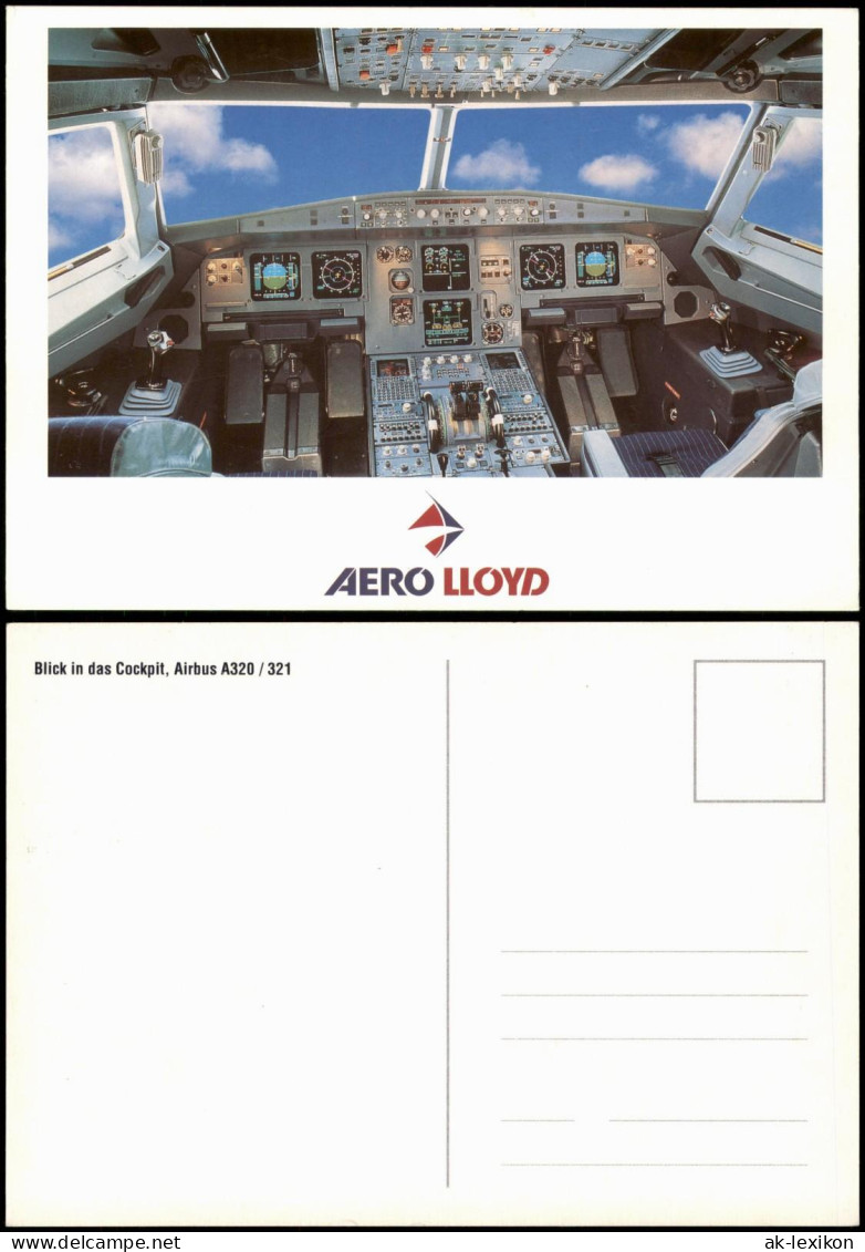 Ansichtskarte  Blick In Das Cockpit, Airbus A320/321 AERO LLOYD 1999 - 1946-....: Moderne