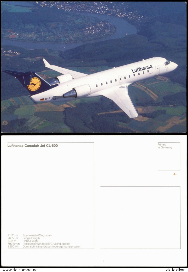 Lufthansa Canadair Jet CL-600 Lufthansa Flugzeug Airplane Avion 1998 - 1946-....: Ere Moderne