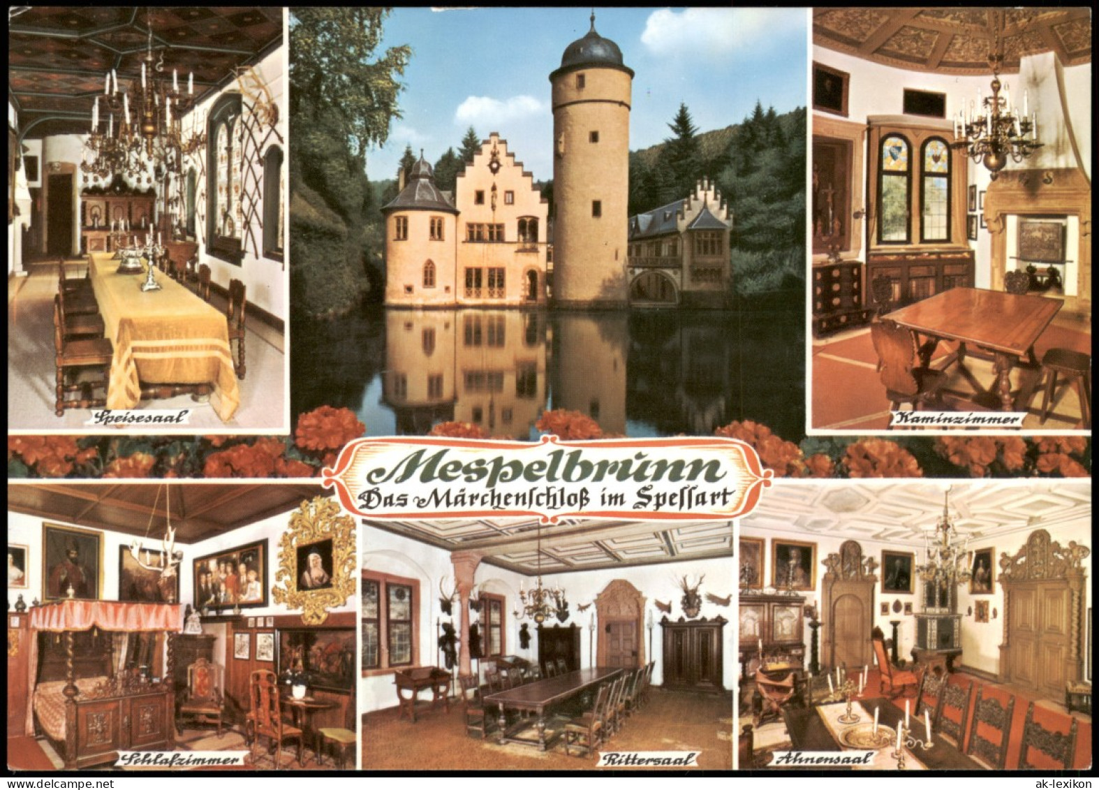 Mespelbrunn Mehrbildkarte Ansichten Des Märchenschloß Im Spessart 1980 - Andere & Zonder Classificatie