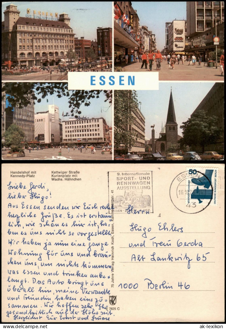 Ansichtskarte Essen (Ruhr) Kettwiger Straße / Tor, Kirche 1976 - Essen