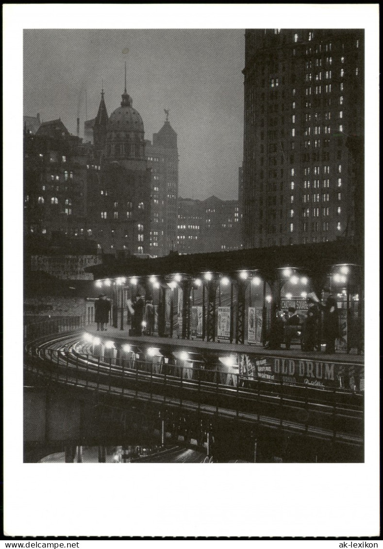 Manhattan-New York City Stimmungsbild Nacht Metro - REPRO 1940/1989 - Other & Unclassified