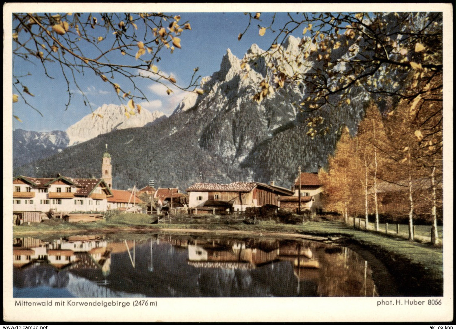 Ansichtskarte Mittenwald Panorama-Ansicht Mit Karwendelgebirge 1957 - Mittenwald