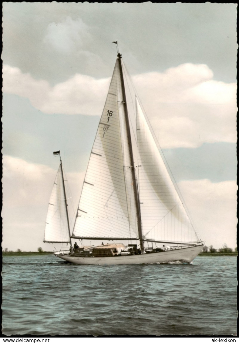 Ansichtskarte  Segelboot Segel-Yacht B/Y ASGARD 1960 - Segelboote