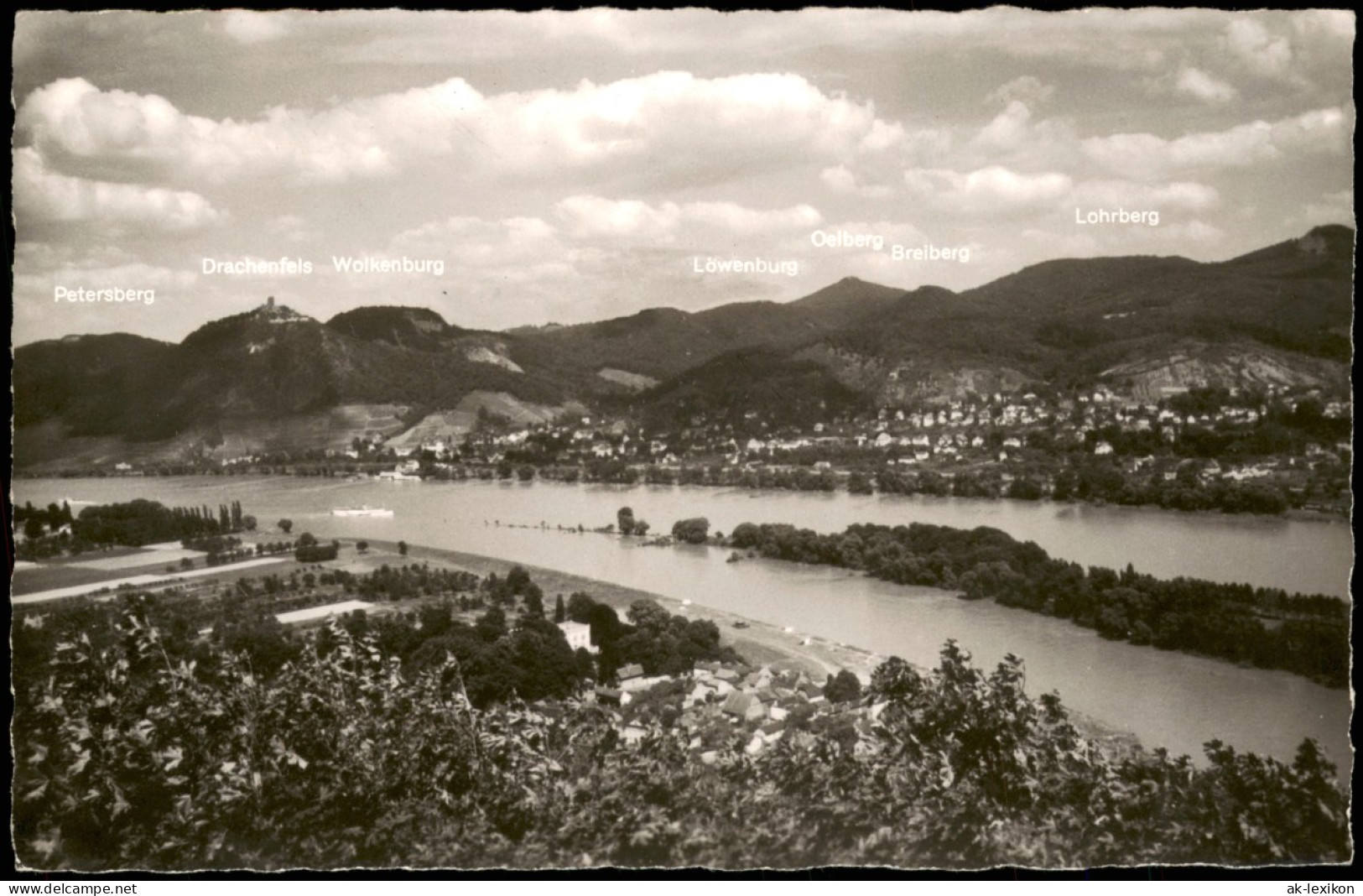 Ansichtskarte Königswinter Siebengebirge Rhein Panorama 1960 - Königswinter