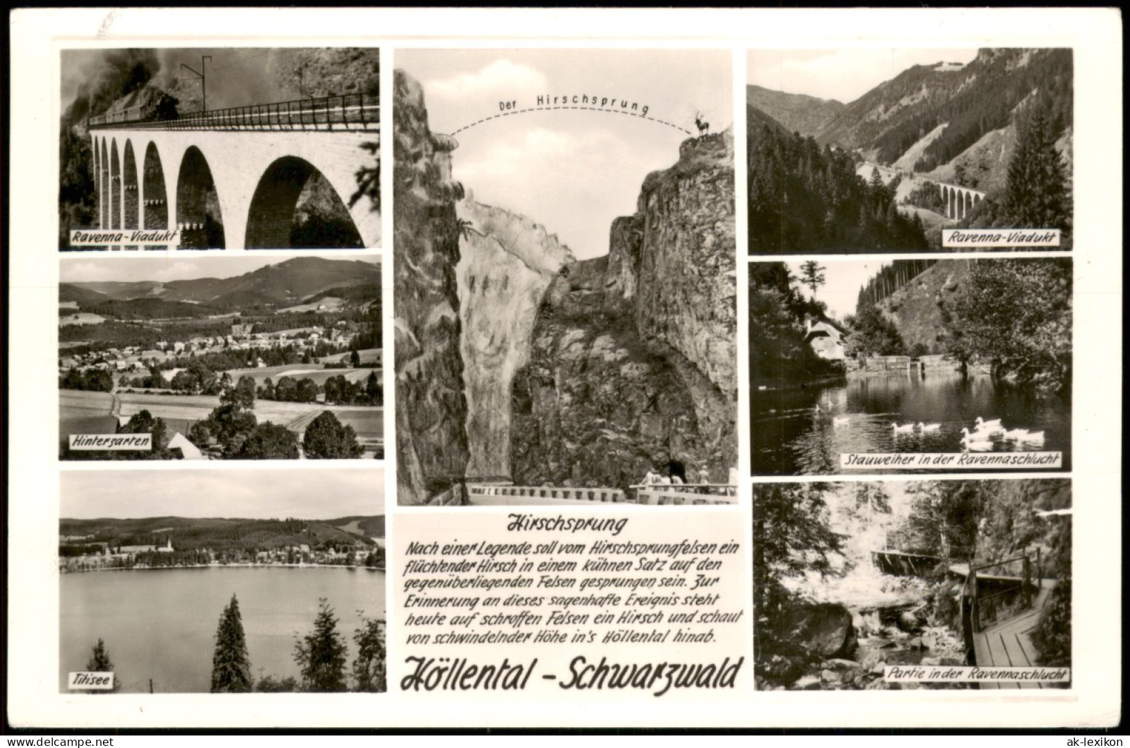 Hirschsprung-Breitnau Mehrbild-AK Mit HIRSCHSPRUNG Höllental Schwarzwald 1957 - Autres & Non Classés