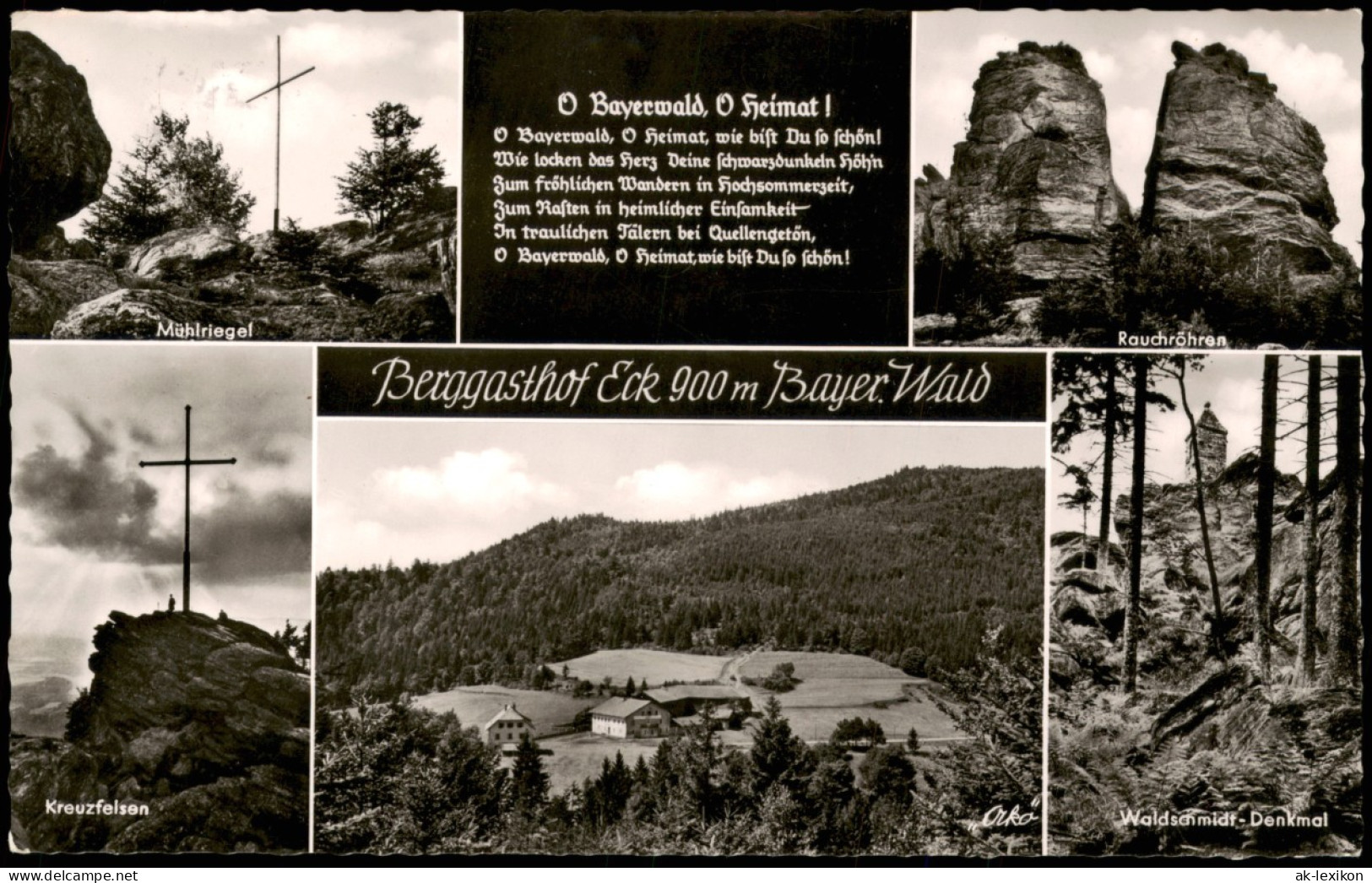 Ansichtskarte  Bayrischer Wald Mehrbild-AK Ua. Berggasthof Eck Uvm. 1959 - Sin Clasificación