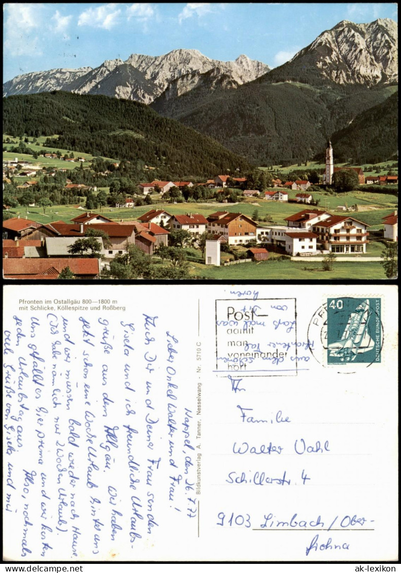 Ansichtskarte Pfronten (Allgäu) Panorama-Ansicht Mit Bergblick 1977 - Other & Unclassified