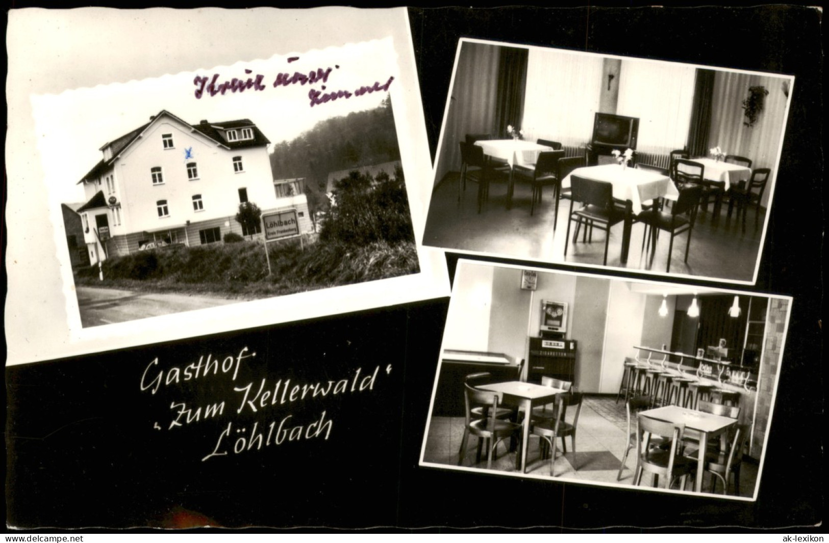 Löhlbach Mehrbild-AK Mit Gasthof U. Pension Zum Kellerwald 1968 - Autres & Non Classés