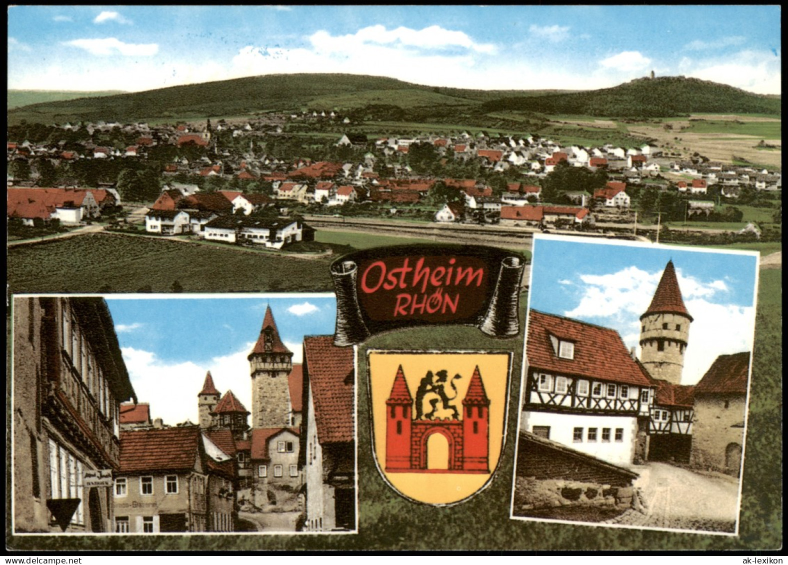 Ansichtskarte Ostheim V. D. Rhön Mehrbildkarte Mit 3 Ortsansichten 1970 - Other & Unclassified
