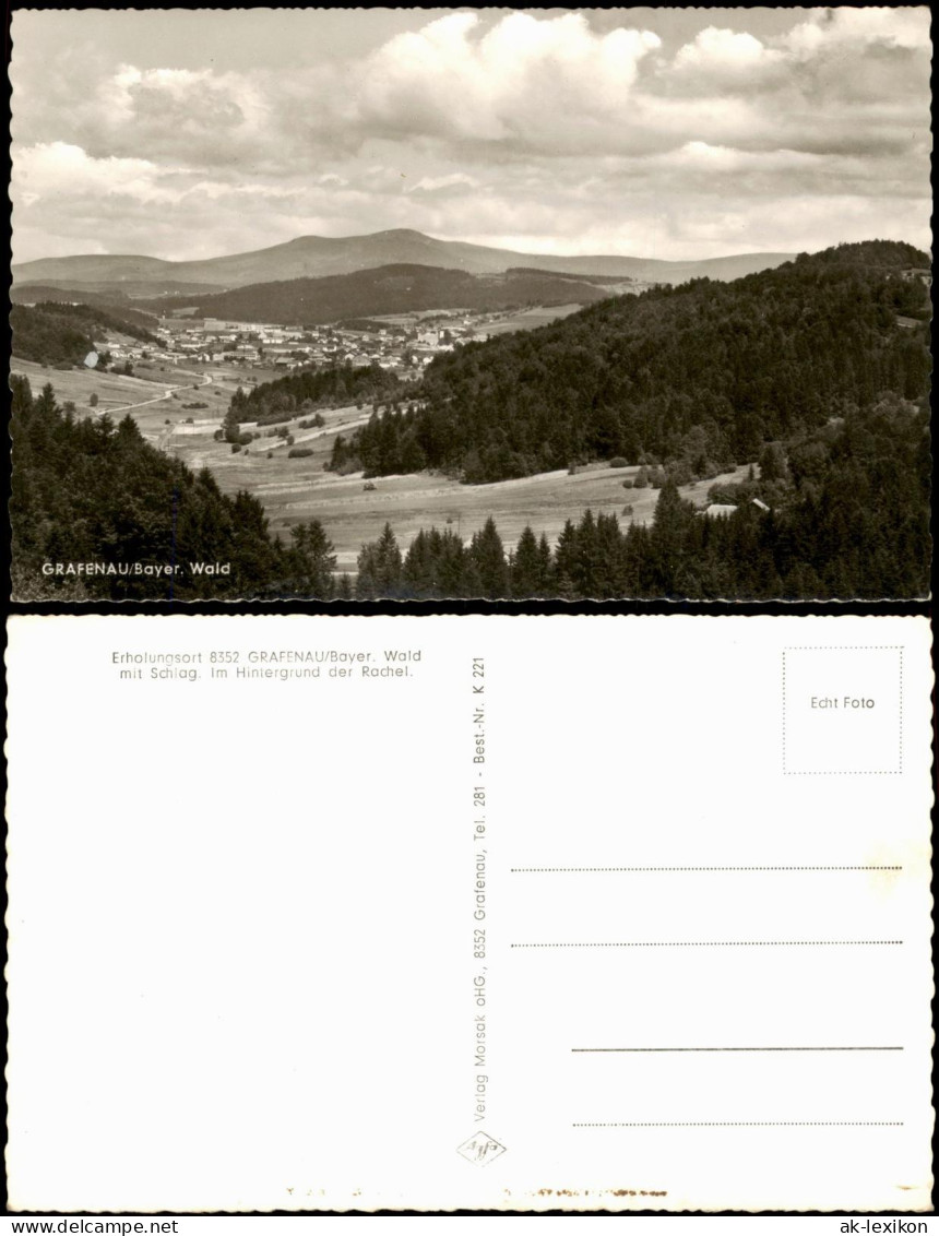 Grafenau (Niederbayern) Panorama-Ansicht Fernansicht Bayer. Wald 1960 - Autres & Non Classés