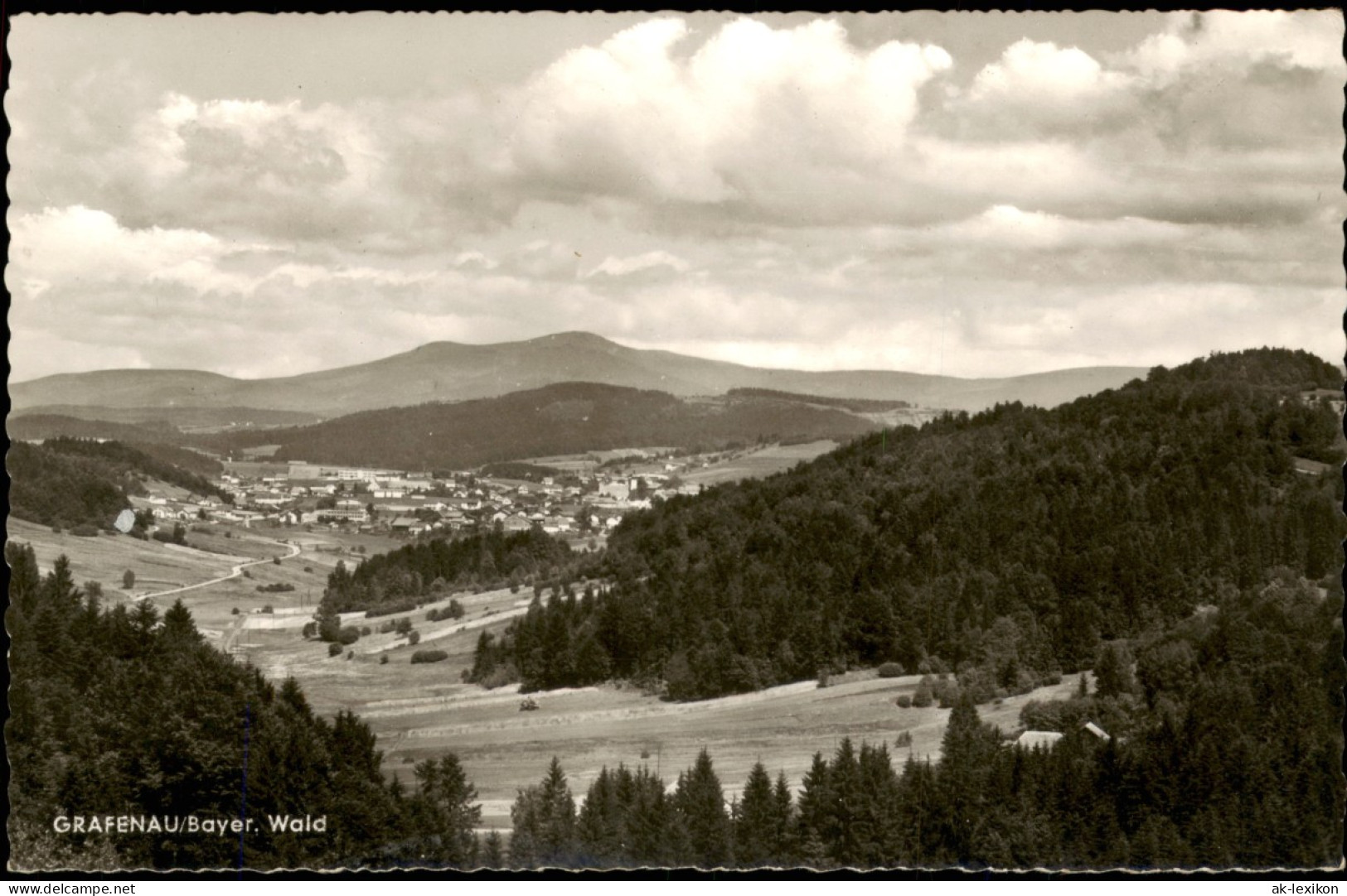 Grafenau (Niederbayern) Panorama-Ansicht Fernansicht Bayer. Wald 1960 - Autres & Non Classés