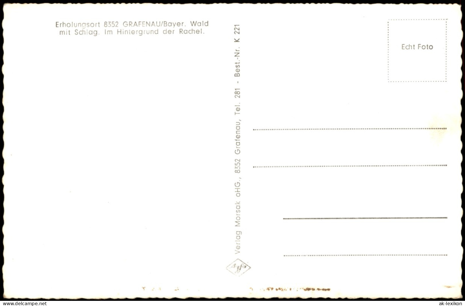 Grafenau (Niederbayern) Panorama-Ansicht Fernansicht Bayer. Wald 1960 - Autres & Non Classés