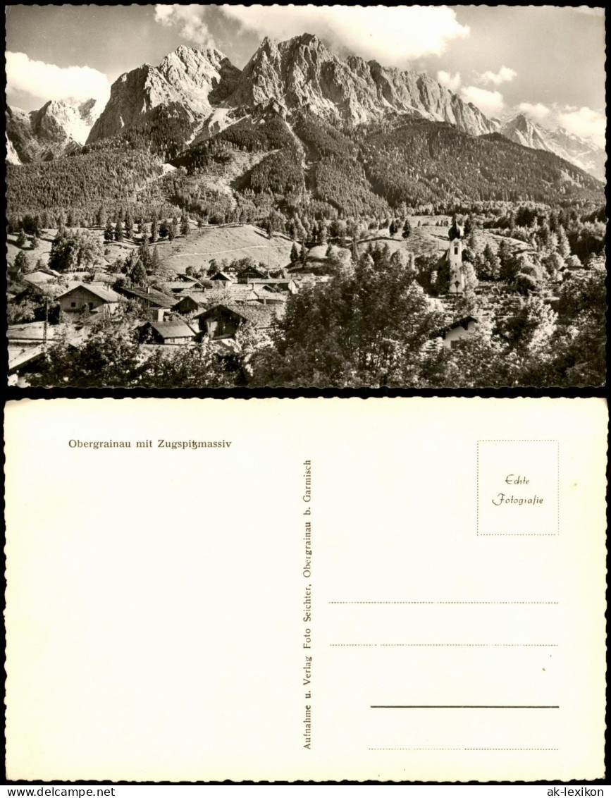 Ansichtskarte Grainau Obergrainau Mit Zugspitzmassiv 1960 - Autres & Non Classés