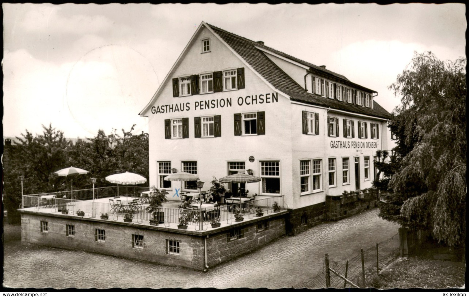 Ansichtskarte Dobel Gasthaus Pension Und Metzgerei Z. Ochsen 1958 - Autres & Non Classés