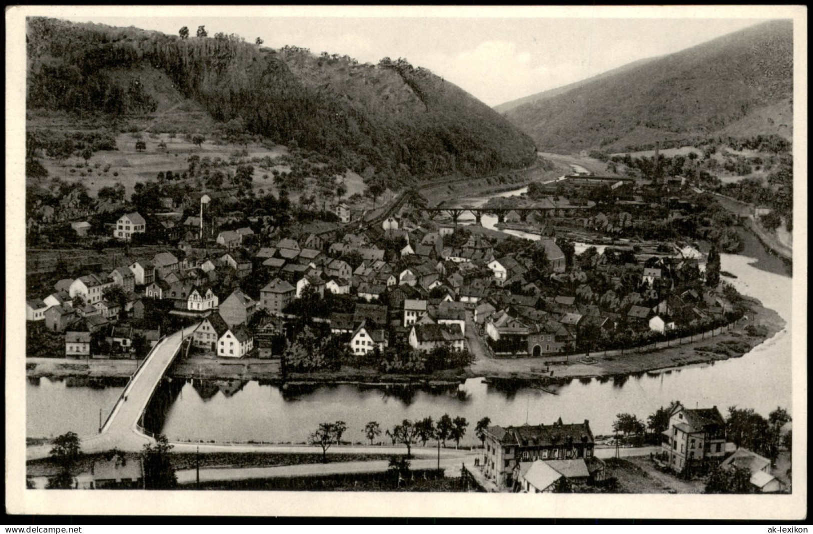 Ansichtskarte Nievern Panorama-Ansicht Lahn-Tal 1950 - Other & Unclassified