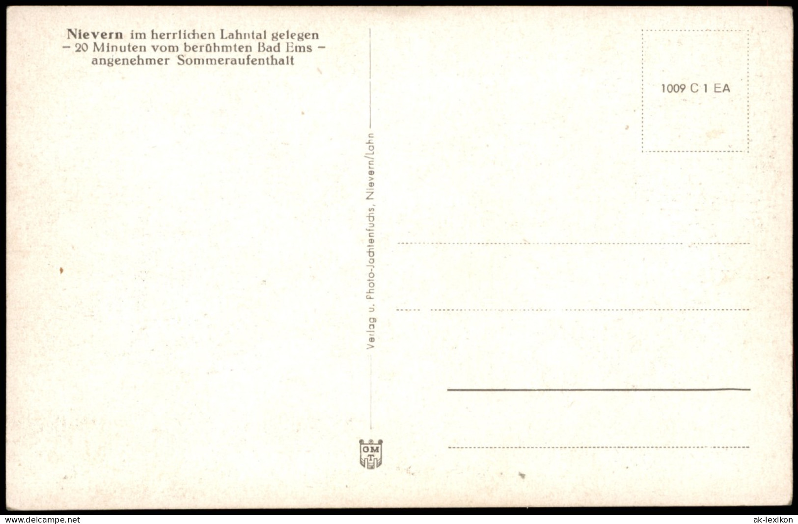 Ansichtskarte Nievern Panorama-Ansicht Lahn-Tal 1950 - Other & Unclassified