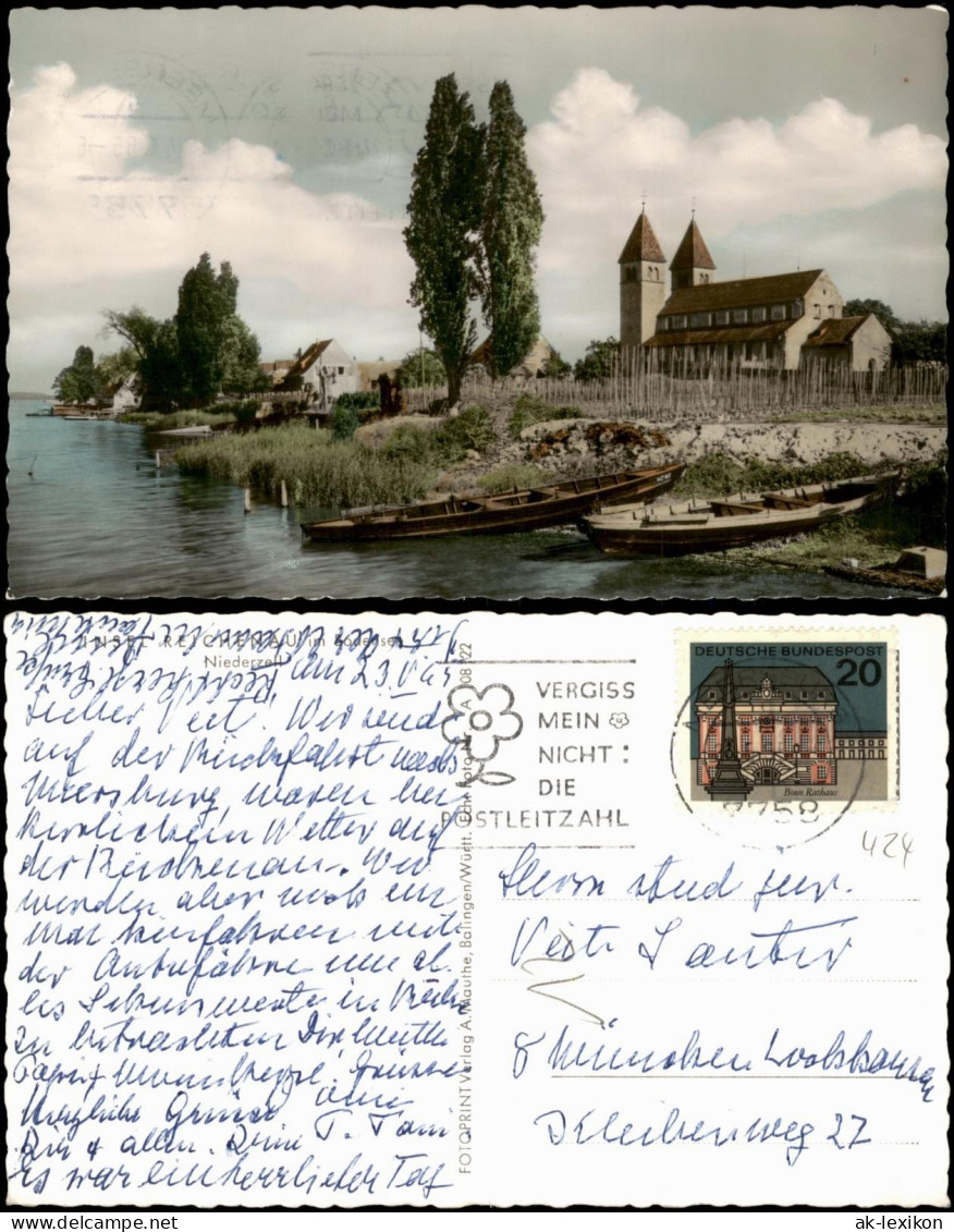 Ansichtskarte Insel Reichenau Münster Mittelzell 1965 - Autres & Non Classés