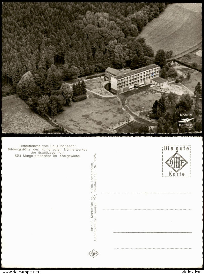 Luftaufnahme Bildungsstätte Männerwerkes Margarethenhöhe üb. Königswinter 1960 - Non Classés