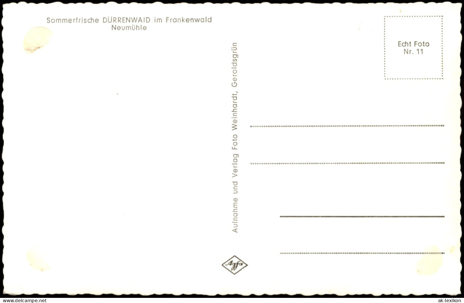 Dürrenwaid-Geroldsgrün Sommerfrische Frankenwald Neumühle 1965 - Other & Unclassified