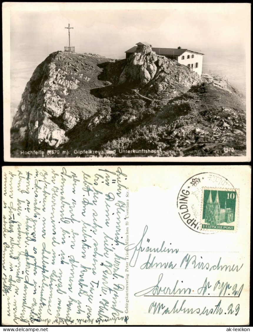 Ansichtskarte Hochfelln Hochfelln Gipfelkreuz Und Unterkunftshaus 1950 - Other & Unclassified