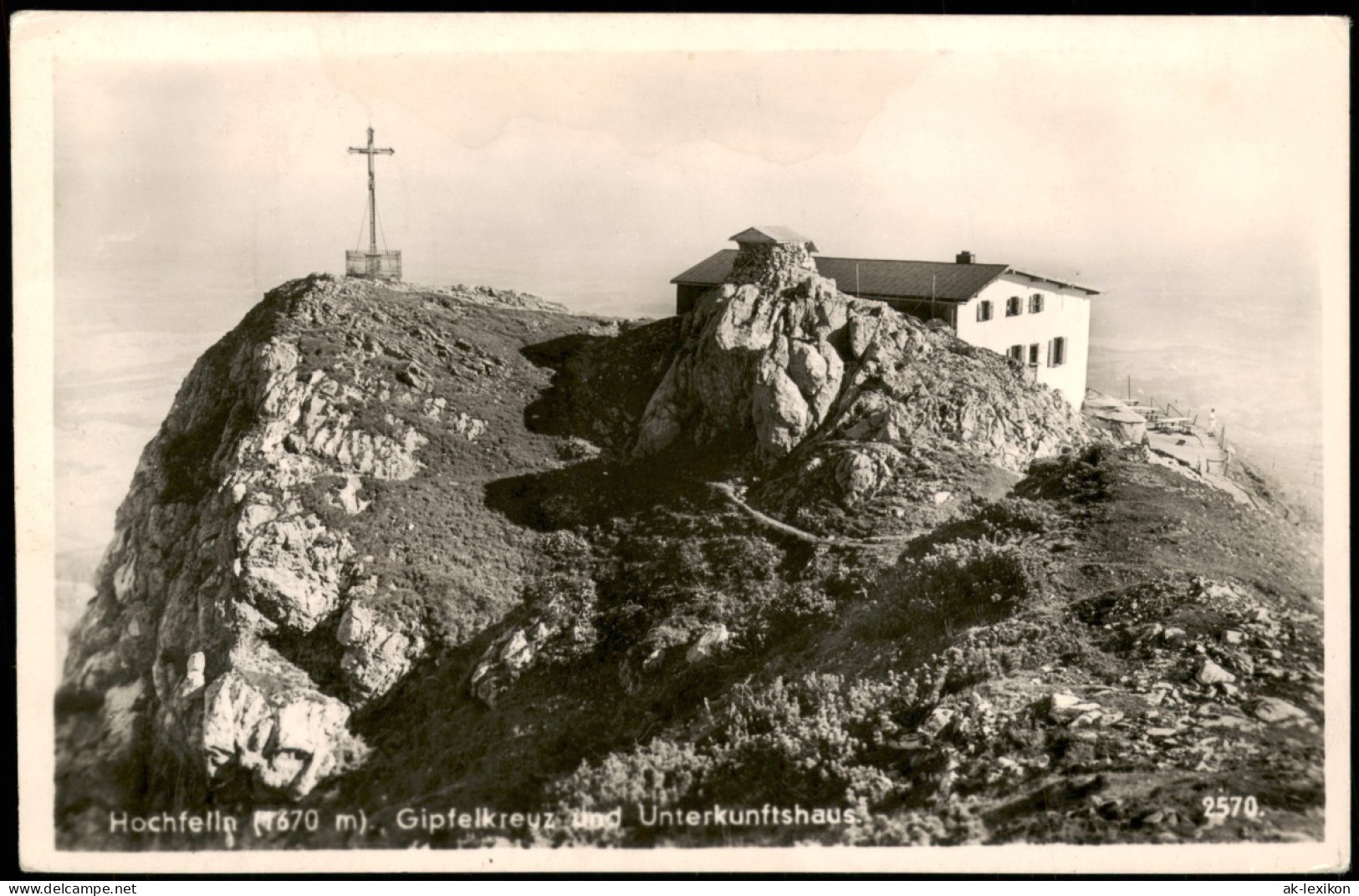 Ansichtskarte Hochfelln Hochfelln Gipfelkreuz Und Unterkunftshaus 1950 - Autres & Non Classés