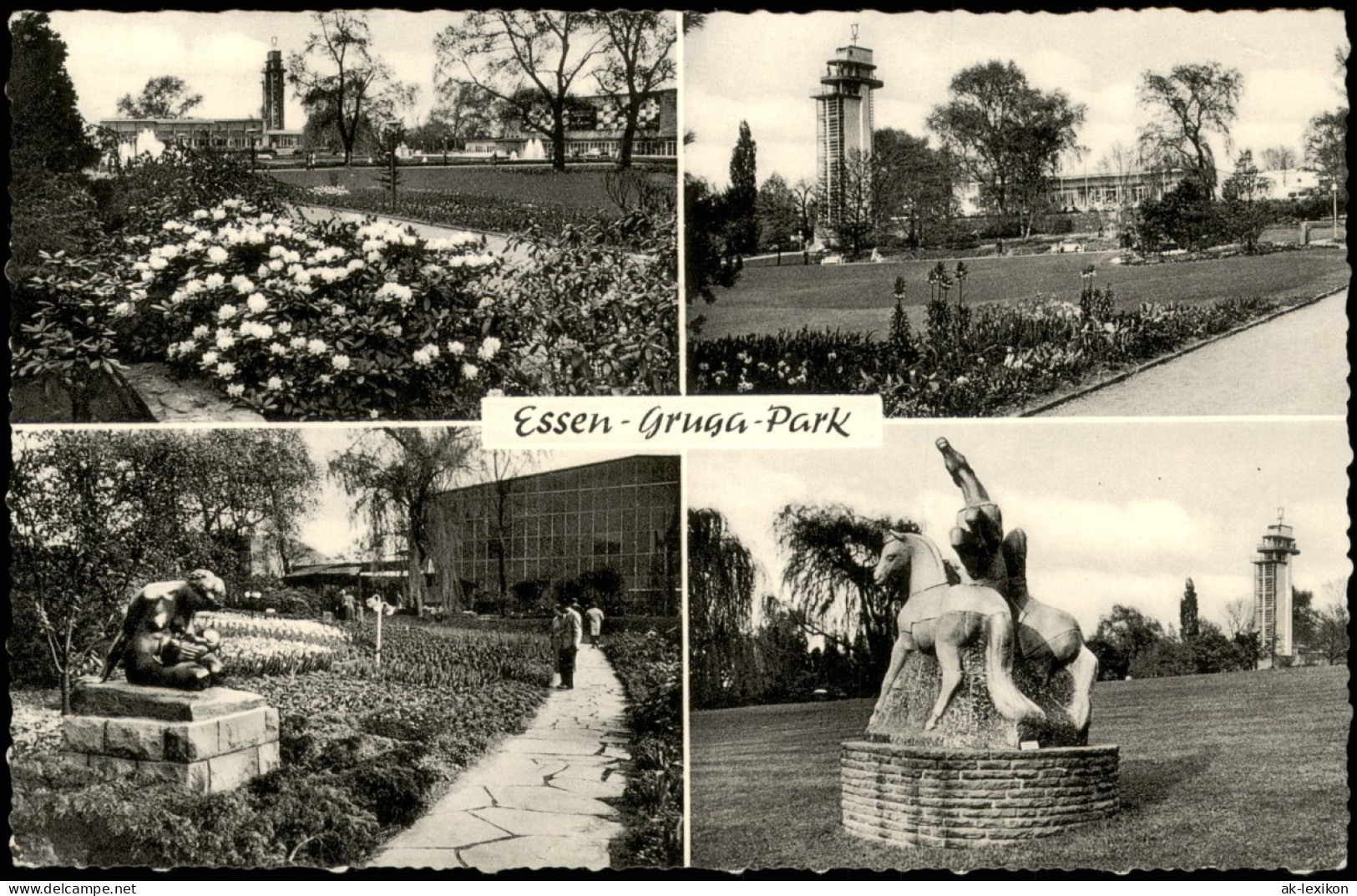 Ansichtskarte Essen (Ruhr) Mehrbildkarte Ansichten Aus Dem Grugapark 1957 - Essen