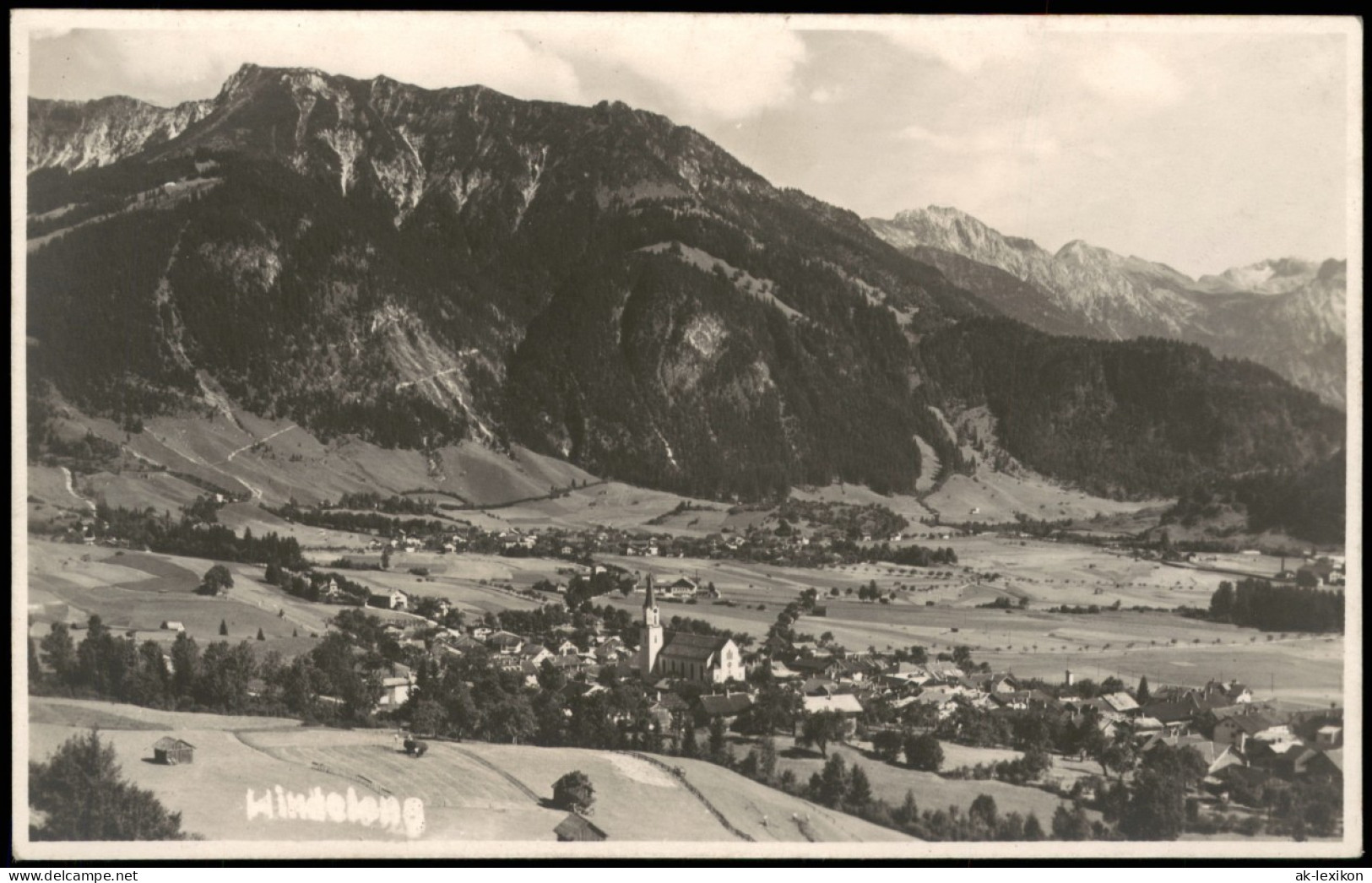 Ansichtskarte Bad Hindelang Totale, Fotokarte 1932 - Autres & Non Classés